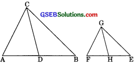 GSEB Solutions Class 10 Maths Chapter 6 Triangle Ex 6.3 