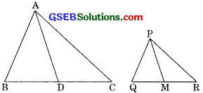 GSEB Solutions Class 10 Maths Chapter 6 Triangle Ex 6.3 