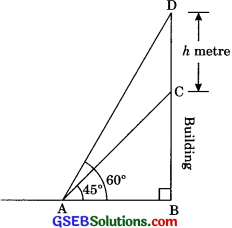 GSEB Solutions Class 10 Maths Chapter 9 Some Applications of Trigonometry Ex 9.1