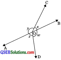 GSEB Solutions Class 9 Maths Chapter 6 Lines and Angles Ex 6.1