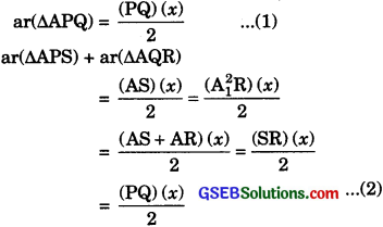 GSEB Solutions Class 9 Maths Chapter 9 Areas of Parallelograms and Triangles Ex 9.2 