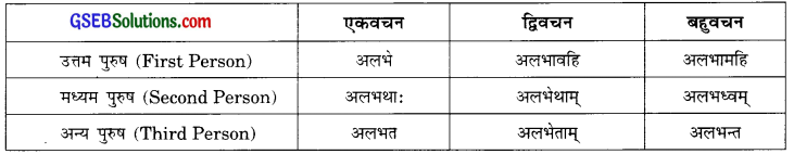 GSEB Solutions Class 9 Sanskrit अभ्यास 3 क्रियापदानि