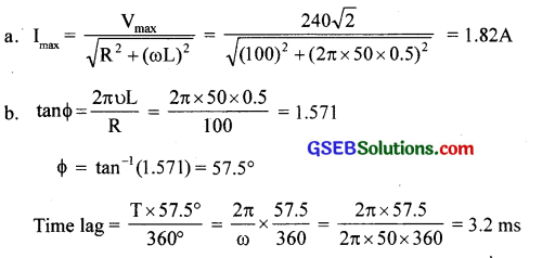 GSEB Solutions Class 12 Physics Chapter 7 Alternating Current 6