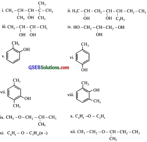 GSEB Solutions Class 12 Chemistry Chapter 11 Alcohols, Phenols and Ehers 17