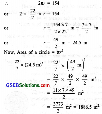 GSEB Solutions Class 7 Maths Chapter 11 Perimeter and Area Ex 11.3 1