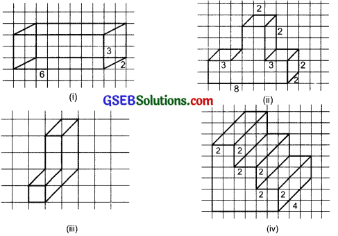 GSEB Solutions Class 7 Maths Chapter 15 Visualising Solid Shapes Ex 15.2 1