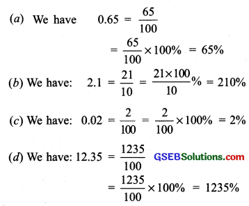 GSEB Solutions Class 7 Maths Chapter 8 Comparing Quantities Ex 8.2 1