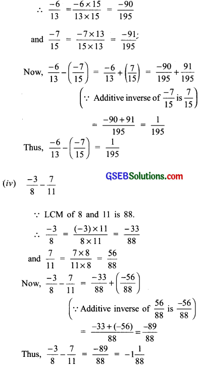 GSEB Solutions Class 7 Maths Chapter 9 Rational Numbers Ex 9.2 6