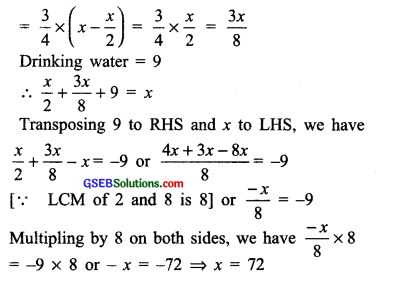 GSEB Solutions Class 8 Maths Chapter 2 Linear Equations in One Variable Ex 2.4