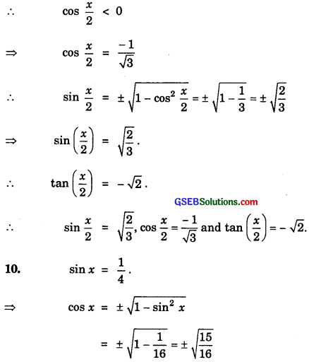 GSEB Solutions Class 11 Maths Chapter 3 Trigonometric Functions Miscellaneous Exercise img 8