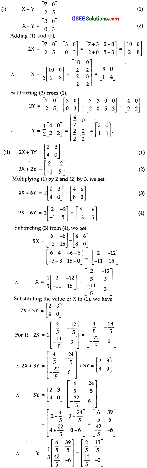 GSEB Solutions Class 12 Maths Chapter 3 Matrices Ex 3.2 8