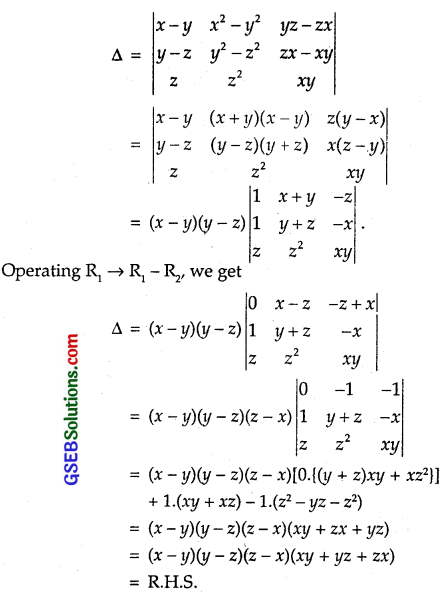 GSEB Solutions Class 12 Maths Chapter 4 Determinants Ex 4.2 5
