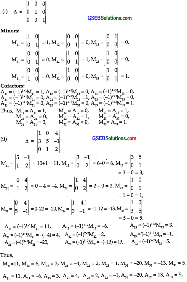 GSEB Solutions Class 12 Maths Chapter 4 Determinants Ex 4.4 2
