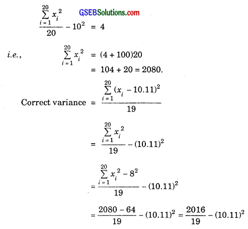 GSEB Solutions Class 11 Maths Chapter 15 Statistics Miscellaneous Exercise img 11