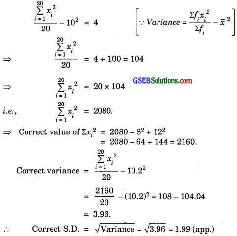 GSEB Solutions Class 11 Maths Chapter 15 Statistics Miscellaneous Exercise img 13