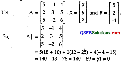 GSEB Solutions Class 12 Maths Chapter 4 Determinants Ex 4.6 2