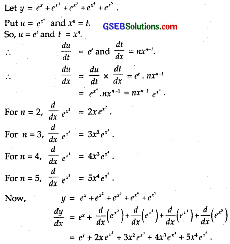GSEB Solutions Class 12 Maths Chapter 5 Continuity and Differentiability Ex 5.4 5