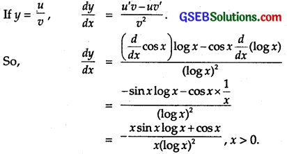 GSEB Solutions Class 12 Maths Chapter 5 Continuity and Differentiability Ex 5.4 6