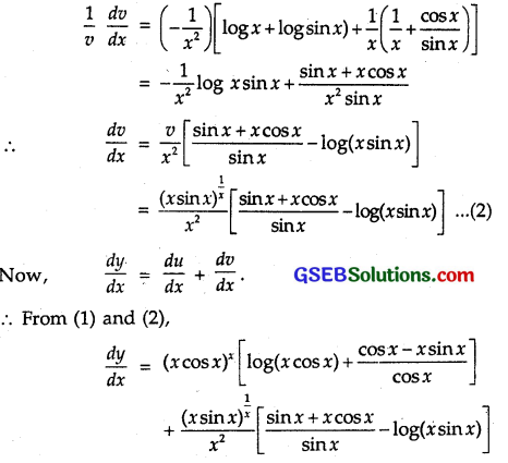 GSEB Solutions Class 12 Maths Chapter 5 Continuity and Differentiability Ex 5.5 13