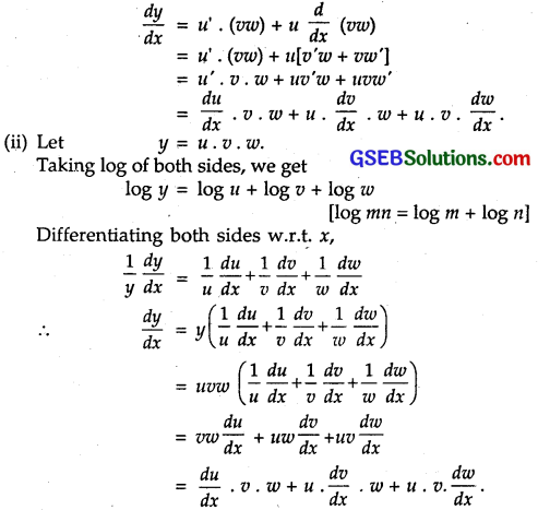 GSEB Solutions Class 12 Maths Chapter 5 Continuity and Differentiability Ex 5.5 19