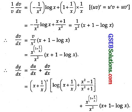 GSEB Solutions Class 12 Maths Chapter 5 Continuity and Differentiability Ex 5.5 5