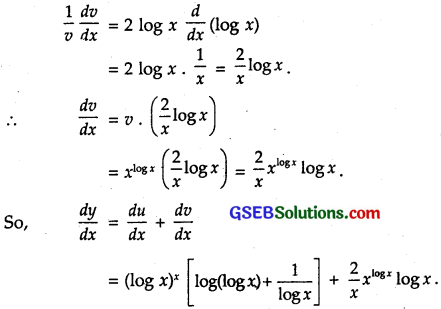 GSEB Solutions Class 12 Maths Chapter 5 Continuity and Differentiability Ex 5.5 7