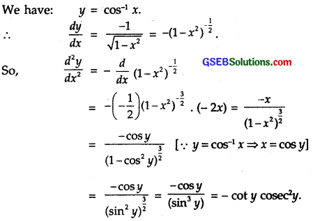 GSEB Solutions Class 12 Maths Chapter 5 Continuity and Differentiability Ex 5.7 4