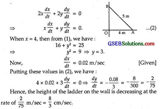 GSEB Solutions Class 12 Maths Chapter 6 Application of Derivatives Ex 6.1 10