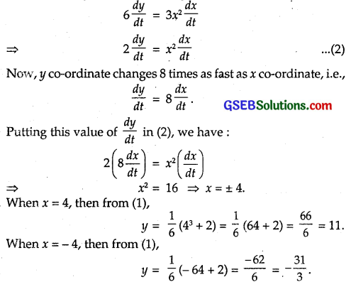 GSEB Solutions Class 12 Maths Chapter 6 Application of Derivatives Ex 6.1 11