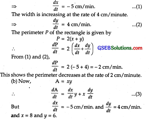 GSEB Solutions Class 12 Maths Chapter 6 Application of Derivatives Ex 6.1 5