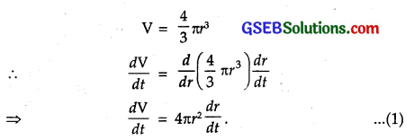 GSEB Solutions Class 12 Maths Chapter 6 Application of Derivatives Ex 6.1 6