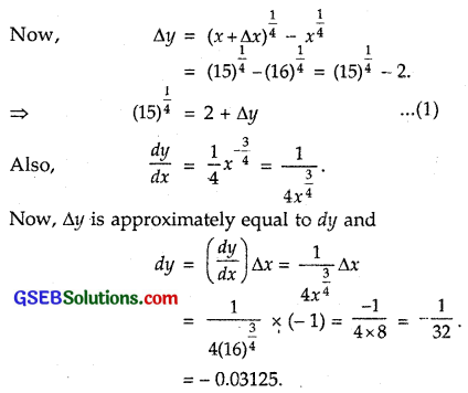 GSEB Solutions Class 12 Maths Chapter 6 Application of Derivatives Ex 6.4 6