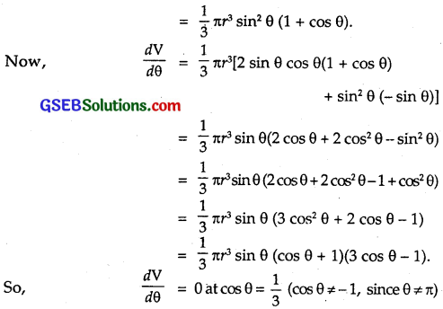 GSEB Solutions Class 12 Maths Chapter 6 Application of Derivatives Miscellaneous Exercise 19