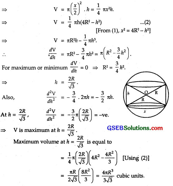 GSEB Solutions Class 12 Maths Chapter 6 Application of Derivatives Miscellaneous Exercise 21