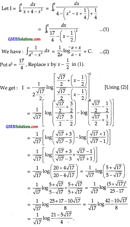 GSEB Solutions Class 12 Maths Chapter 7 Integrals Ex 7.10 img 7