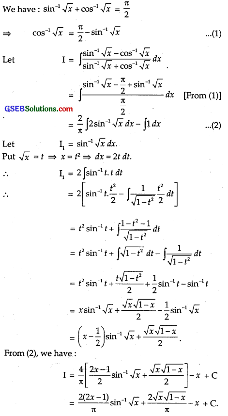 GSEB Solutions Class 12 Maths Chapter 7 Integrals Miscellaneous Exercise img 20