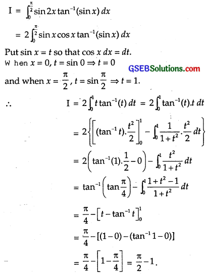 GSEB Solutions Class 12 Maths Chapter 7 Integrals Miscellaneous Exercise img 32