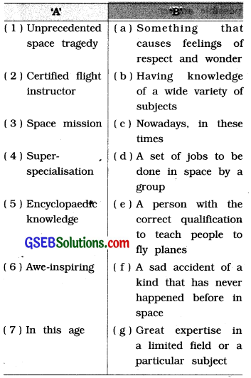 GSEB Solutions Class 6 English Honeysuckle Chapter 4 An Indian - American Woman in Space Kalpana Chawla 1
