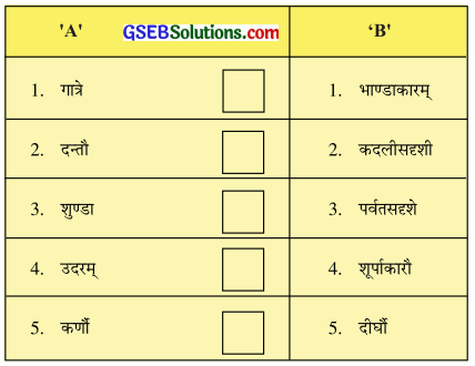 GSEB Solutions Class 6 Sanskrit Chapter 5 हस्ती हस्ती हस्ती 1