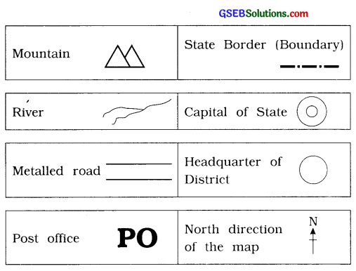 GSEB Solutions Class 6 Social Science Chapter 2 Maps 2 1