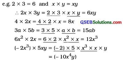 GSEB Class 8 Maths Notes Chapter 9 Algebraic Expressions and Identities 1