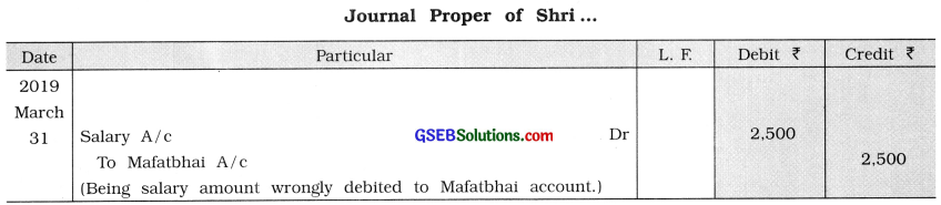 GSEB Solutions Class 11 Accounts Part 1 Chapter 8 Journal Proper 7
