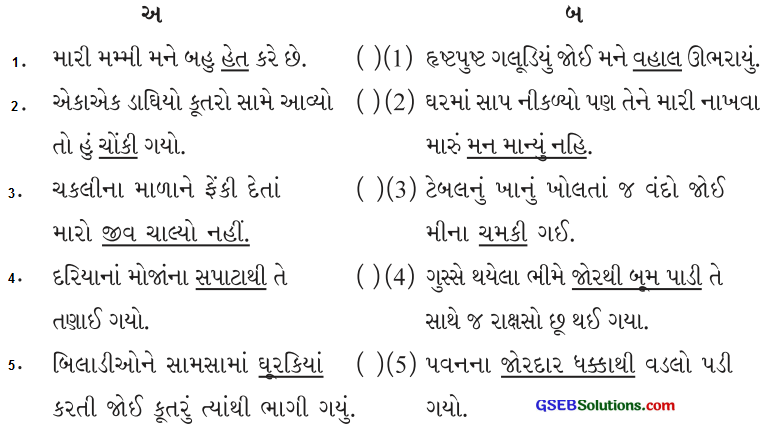 Class 4 Gujarati Textbook Solutions Chapter 4 સિંહ ઘૂઘવે, બકરો ભાગે 3