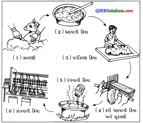 GSEB Class 7 Science Important Questions Chapter 3 રેસાથી કાપડ સુધી 3