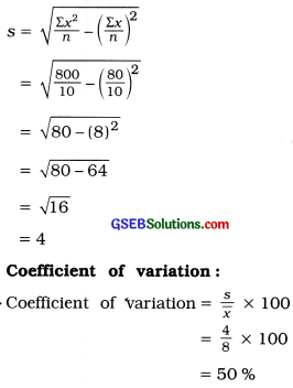 GSEB Solutions Class 11 Statistics Chapter 4 Measures of Dispersion Ex 4 9