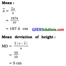 GSEB Solutions Class 11 Statistics Chapter 4 Measures of Dispersion Ex 4.3 2