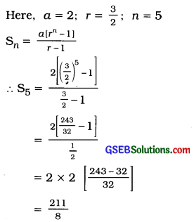 GSEB Solutions Class 11 Statistics Chapter 9 Geometric Progression Ex 9 10
