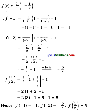GSEB Solutions Class 11 Statistics Chapter8 Function Ex 8 9