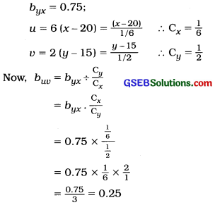 GSEB Solutions Class 12 Statistics Chapter 3 Linear Regression Ex 3 1