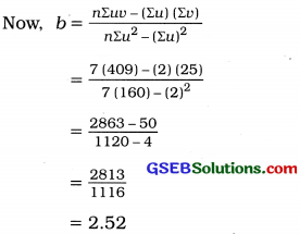 GSEB Solutions Class 12 Statistics Chapter 3 Linear Regression Ex 3 3